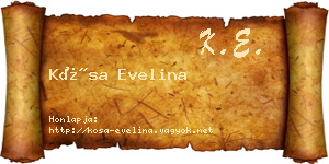 Kósa Evelina névjegykártya
